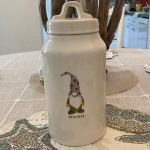 Rae Dunn Mischief Gnome Tall Canister